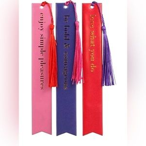 3-Piece Jot Faux Leather Bookmarks Signets